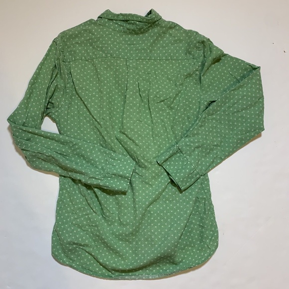 Gap Button-Down Men's Green Classic Fit Palm Trees Long Sleeve Shirt Size XS - Picture 5 of 9
